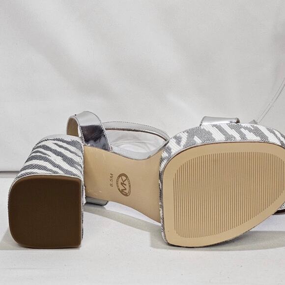 Michael Kors Women's Ashton Sequin Zebra Print Platform Sandal Size 8.5 NWT - Picture 7 of 7
